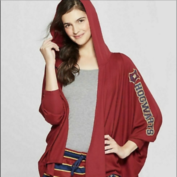 Deep Berry Hogwarts Hooded Cardigan 